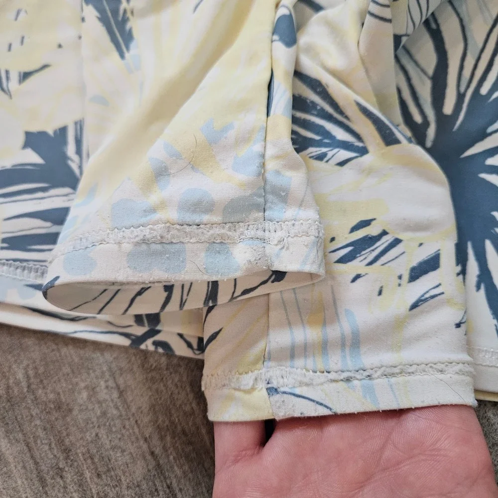 RuffleButts Rash Guard Kids Size 5 Blue‎ Yellow Tropical Toucan Long Sleeve Zip